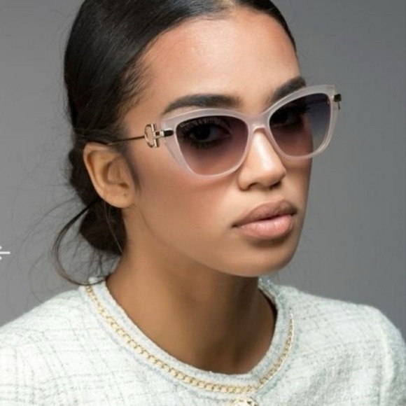 SALVATORE FERRAGAMO Nude/Grey Gradient 55mm Cat Eye Sunglasses SF928S - Picture 1 of 5